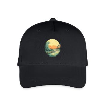 Plage - Casquette de baseball bio Enfant - noir - Devant