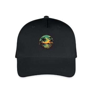 Plage - Casquette de baseball bio Enfant - noir - Devant