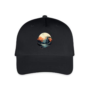 Paysage - Casquette de baseball bio Enfant - noir - Devant
