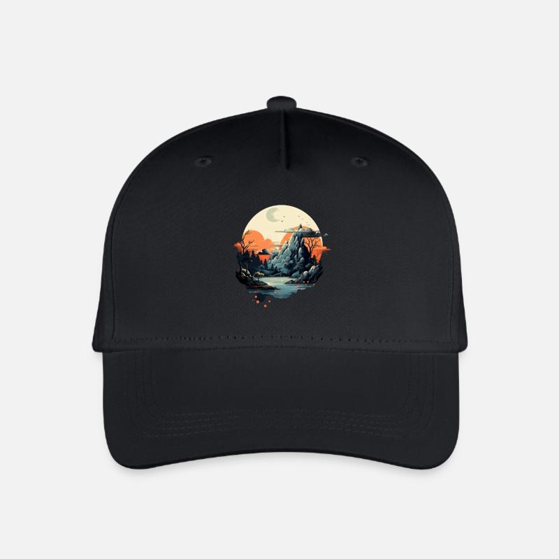 Paysage - Casquette de baseball bio Enfant - noir