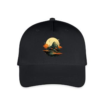Landschaft - Kinder Bio Basecap - Schwarz - Vorne