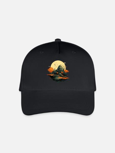 Landschaft - Kinder Bio Basecap - Schwarz