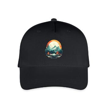 Landscape - Organic Kids’ Baseball Cap - black - Front
