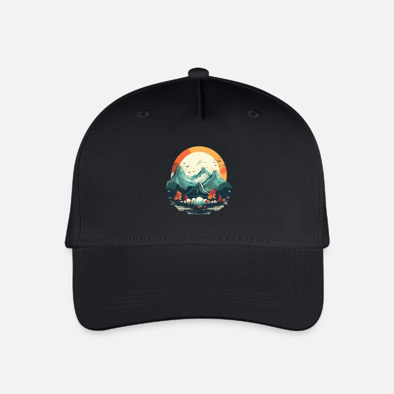Landschaft - Kinder Bio Basecap - Schwarz