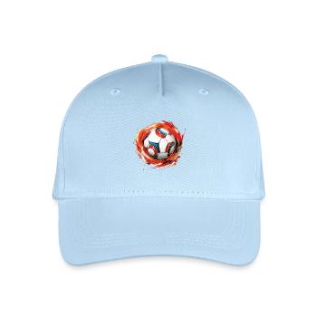 Fußball Ball - Kinder Bio Basecap - Hellblau - Vorne