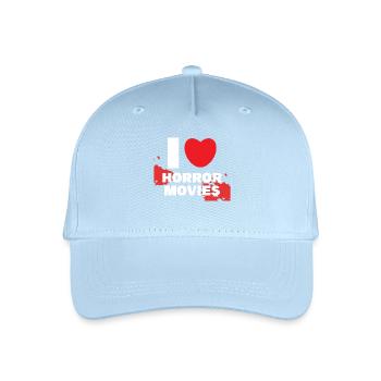 Kino Cineast Ich Liebe Movies Herz Statement Filme - Kinder Bio Basecap - Hellblau - Vorne