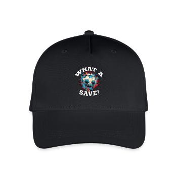 Balle de football - Quelle sauvegarde! - Casquette de baseball bio Enfant - noir - Devant