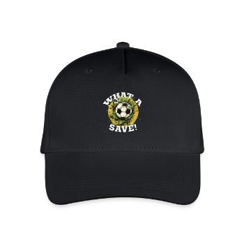 Balle de football - Quelle sauvegarde! - Casquette de baseball bio Enfant - noir - Devant