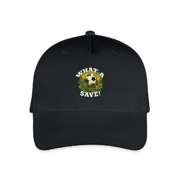Balle de football - Quelle sauvegarde! - Casquette de baseball bio Enfant - noir - Devant