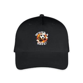 Balle de football - Quelle sauvegarde! - Casquette de baseball bio Enfant - noir - Devant