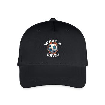 Balle de football - Quelle sauvegarde! - Casquette de baseball bio Enfant - noir - Devant