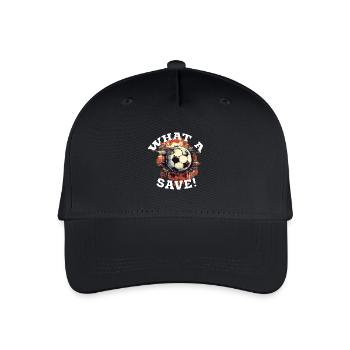 Balle de football - Quelle sauvegarde! - Casquette de baseball bio Enfant - noir - Devant