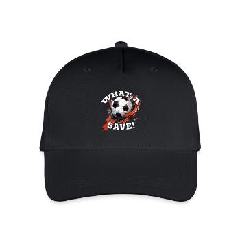 Balle de football - Quelle sauvegarde! - Casquette de baseball bio Enfant - noir - Devant