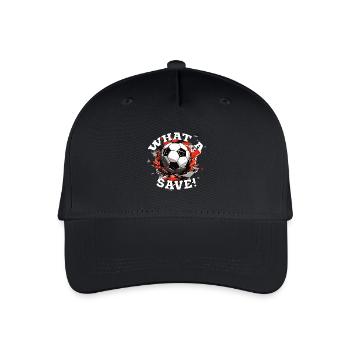 Balle de football - Quelle sauvegarde! - Casquette de baseball bio Enfant - noir - Devant