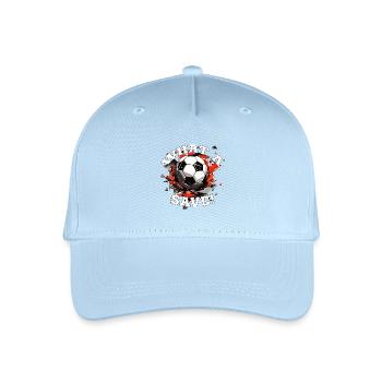 Balle de football - Quelle sauvegarde! - Casquette de baseball bio Enfant - bleu clair - Devant