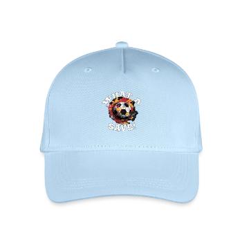 Balle de football - Quelle sauvegarde! - Casquette de baseball bio Enfant - bleu clair - Devant