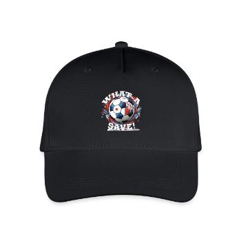 Balle de football - Quelle sauvegarde! - Casquette de baseball bio Enfant - noir - Devant