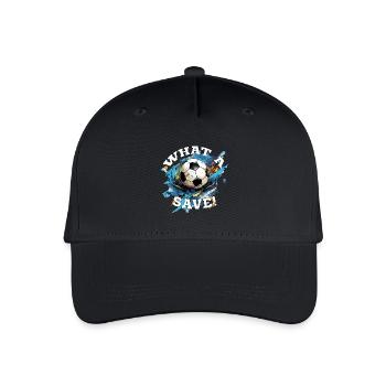 Balle de football - Quelle sauvegarde! - Casquette de baseball bio Enfant - noir - Devant