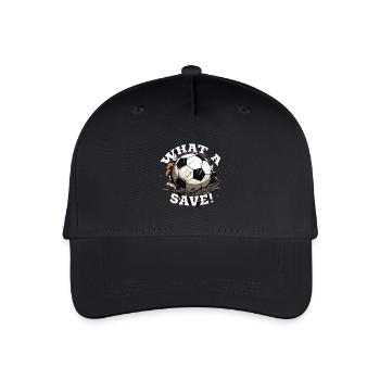 Balle de football - Quelle sauvegarde! - Casquette de baseball bio Enfant - noir - Devant