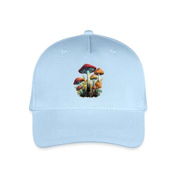 Mushrooms Toadstools - Organic Kids’ Baseball Cap - light blue - Front