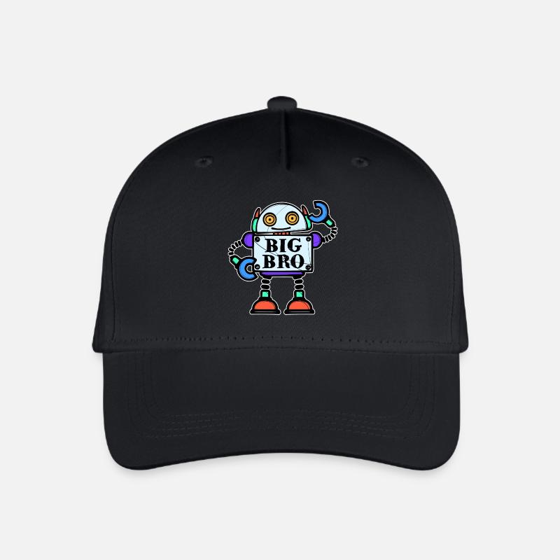 Großer Bruder Bro Geschwister Statement Bruderherz - Kinder Bio Basecap - Schwarz