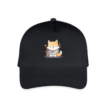 Fox - Kawaii Style - Organic Kids’ Baseball Cap - black - Front