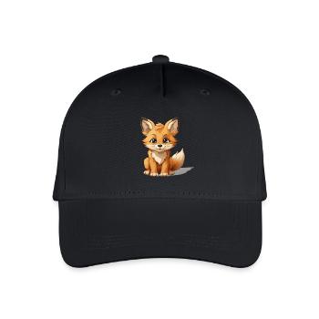 Fox - Kawaii Style - Organic Kids’ Baseball Cap - black - Front