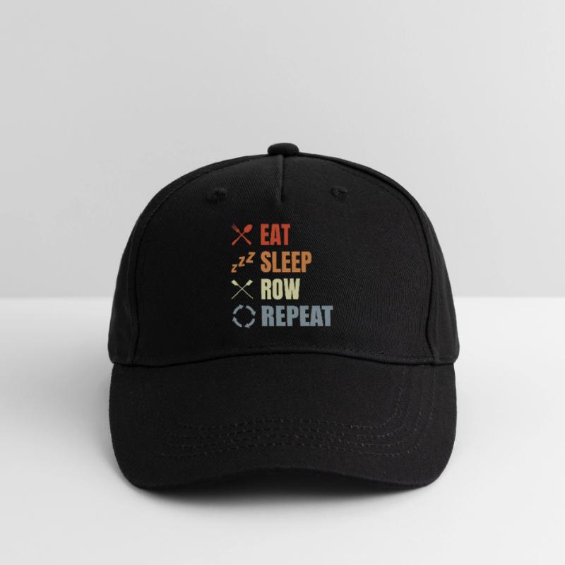 Eating, sleeping, rowing, repeating Organic Kids’ Baseball Cap