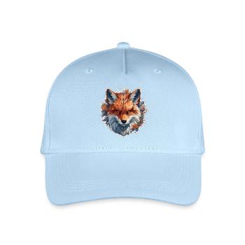 Fuchs - Illustration - Kinder Bio Basecap - Hellblau - Vorne
