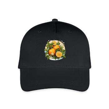 Orange - Illustration - Organic Kids’ Baseball Cap - black - Front