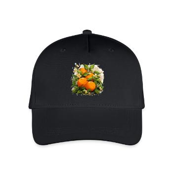 Orange - Illustration - Organic Kids’ Baseball Cap - black - Front