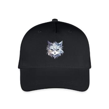Cat - illustration - Organic Kids’ Baseball Cap - black - Front