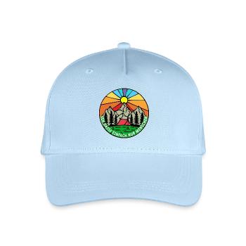 Mountains, hikers, camping, nature, camping, camping - Organic Kids’ Baseball Cap - light blue - Front