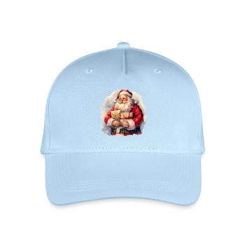 Watercolor with Gifts - Organic Kids’ Baseball Cap - light blue - Front
