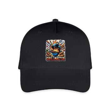 GrillMaster - Grill Illustration - Organic Kids’ Baseball Cap - black - Front