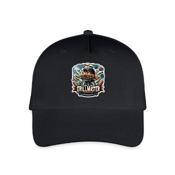 GrillMaster - Grill Illustration - Organic Kids’ Baseball Cap - black - Front