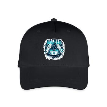 Hacker - Illustration - Organic Kids’ Baseball Cap - black - Front