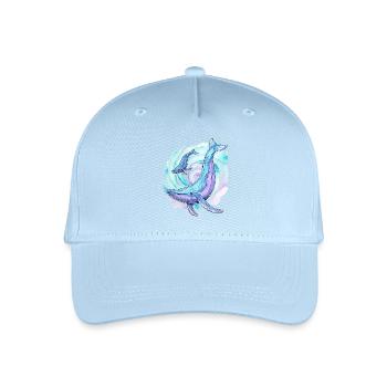 Buckelwal mit Kalb - Kinder Bio Basecap - Hellblau - Vorne