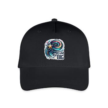 Dream Big - Sternschnuppe Illustration - Kinder Bio Basecap - Schwarz - Vorne