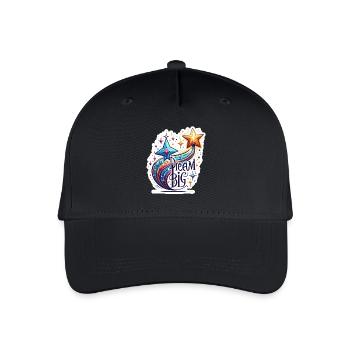 Dream Big - Sternschnuppe Illustration - Kinder Bio Basecap - Schwarz - Vorne