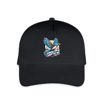Soar High - Bird Illustration - Organic Kids’ Baseball Cap - black - Front