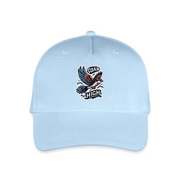 Soar High - illustration d'oiseau - Casquette de baseball bio Enfant - bleu clair - Devant