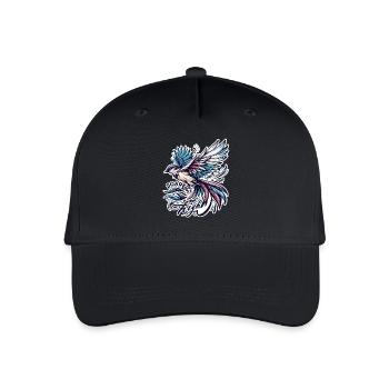 Soar High - bird illustration - Organic Kids’ Baseball Cap - black - Front