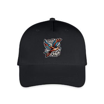 Soar High - Bird Illustration - Organic Kids’ Baseball Cap - black - Front