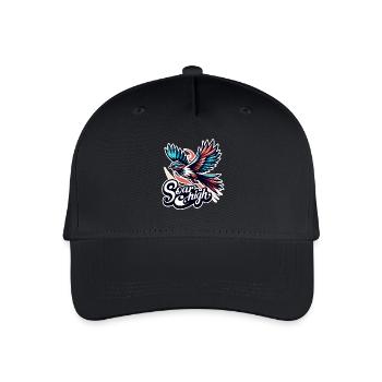Soar High - bird illustration - Organic Kids’ Baseball Cap - black - Front