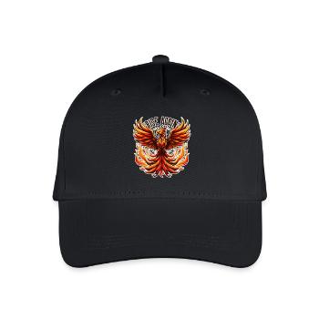 Rise Again - Phönix Illustration - Kinder Bio Basecap - Schwarz - Vorne