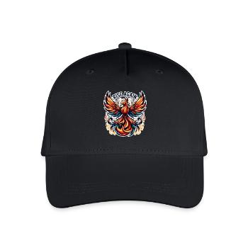 Rise Again - Phönix Illustration - Kinder Bio Basecap - Schwarz - Vorne