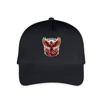 Rise Again - Phönix Illustration - Kinder Bio Basecap - Schwarz - Vorne