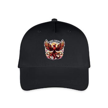 Rise Again - Phönix Illustration - Kinder Bio Basecap - Schwarz - Vorne