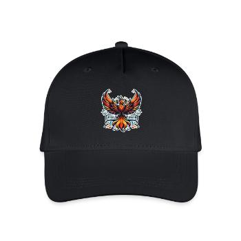 Rise Again - Phönix Illustration - Kinder Bio Basecap - Schwarz - Vorne